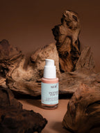 The Peptide Top-Up serum applied to skin — reduces fine lines during perimenopause