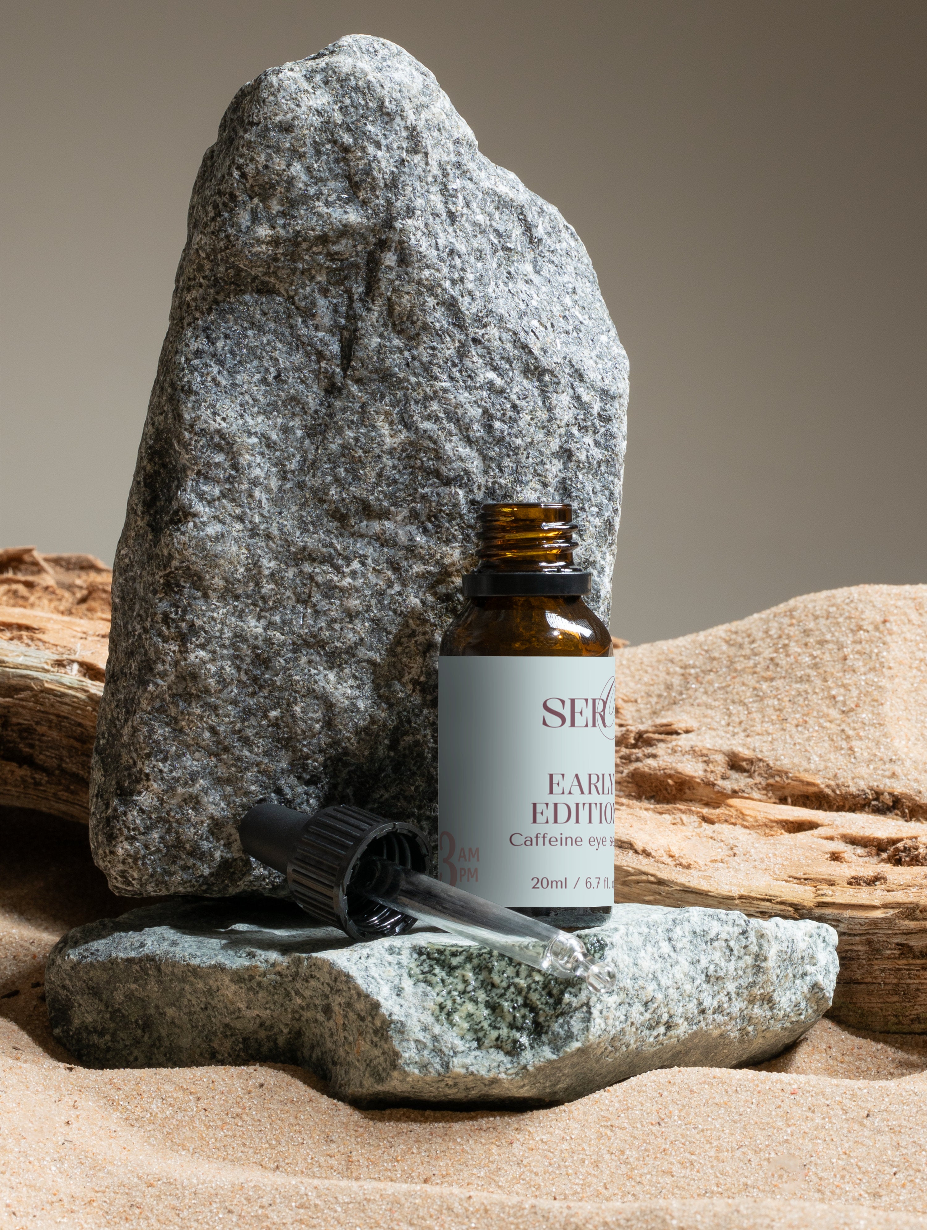 Early Edition 1% Caffeine Gel Booster lifestyle — morning skincare for perimenopause