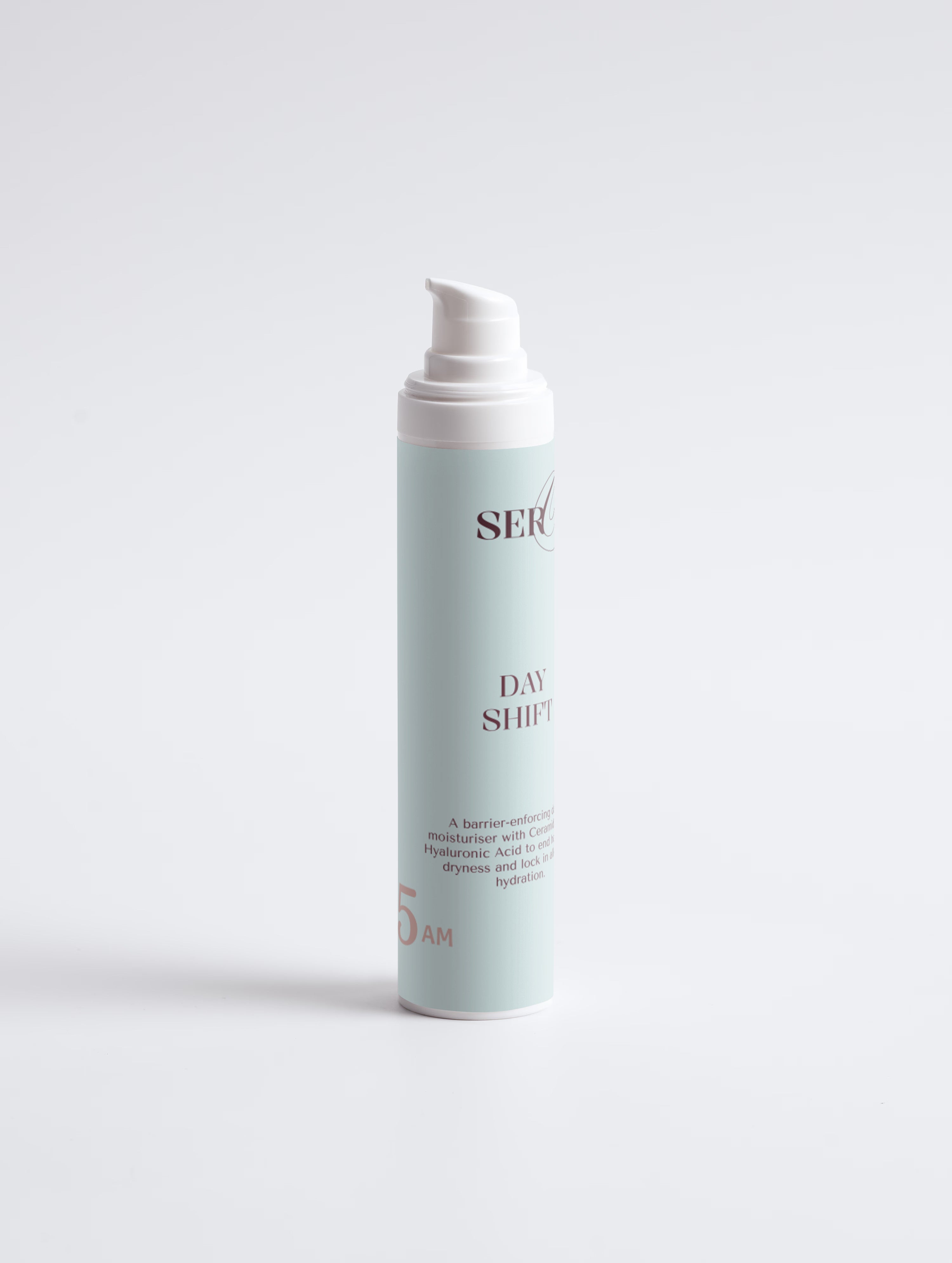 The Day Shift moisturiser texture — fragrance-free formula for menopausal dry skin