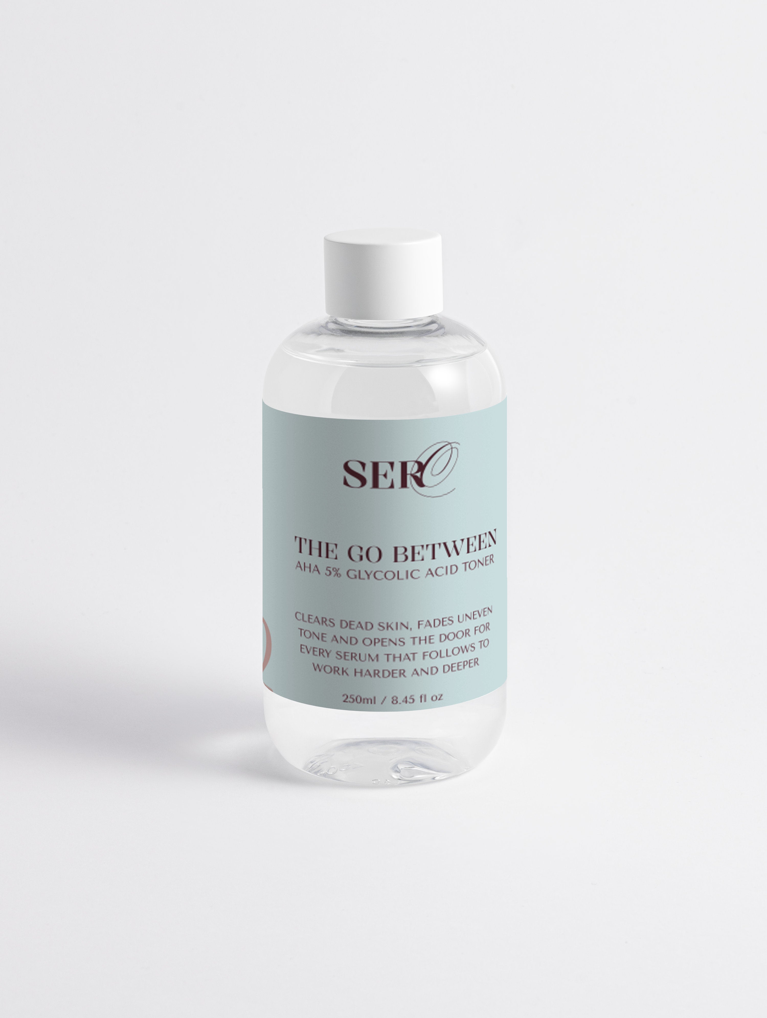 The Go-Between 5% Glycolic Acid Exfoliating Toner bottle by Face by SERO