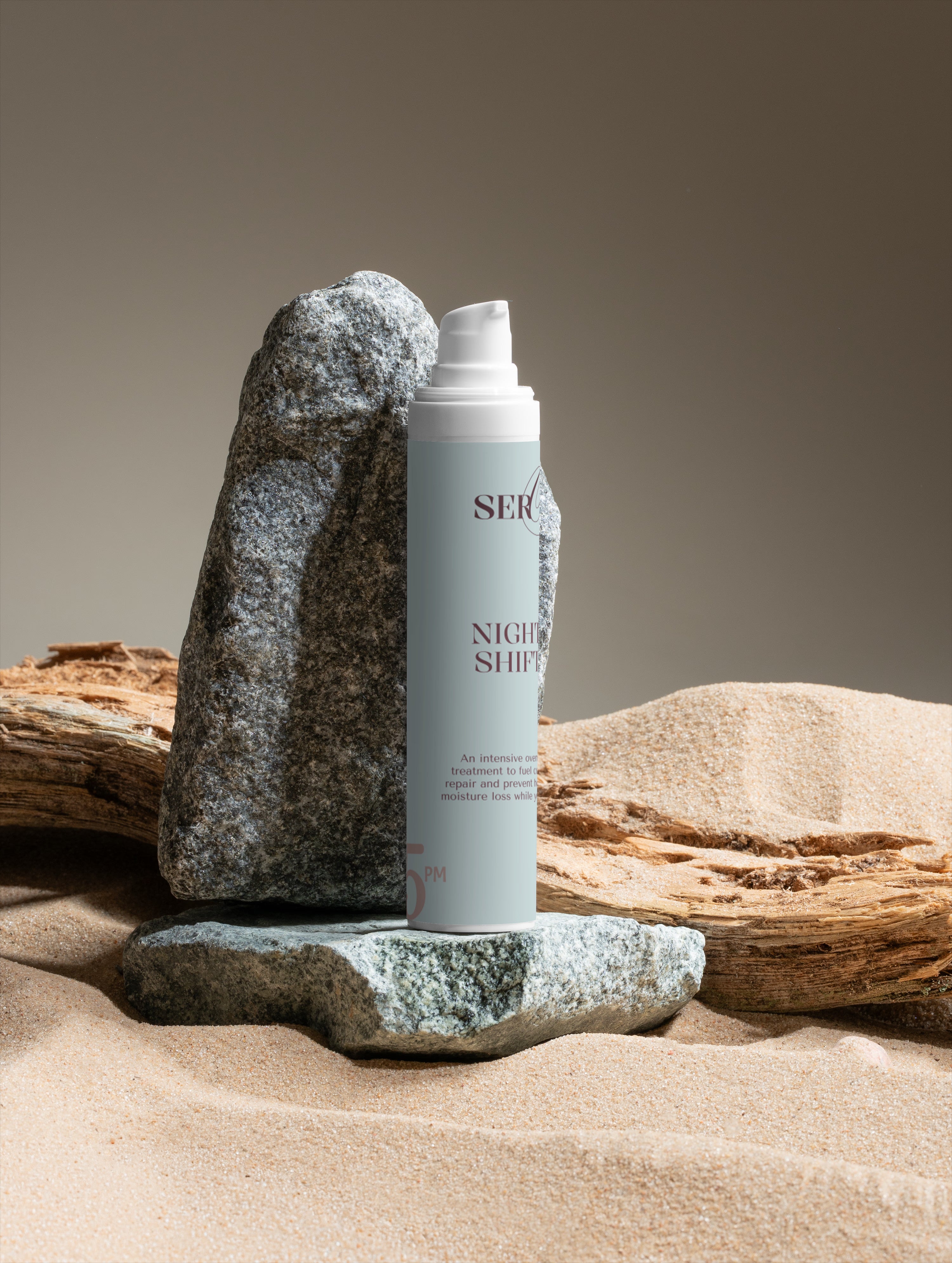 The Night Shift cream with cocoa butter and sodium PCA ingredients visible