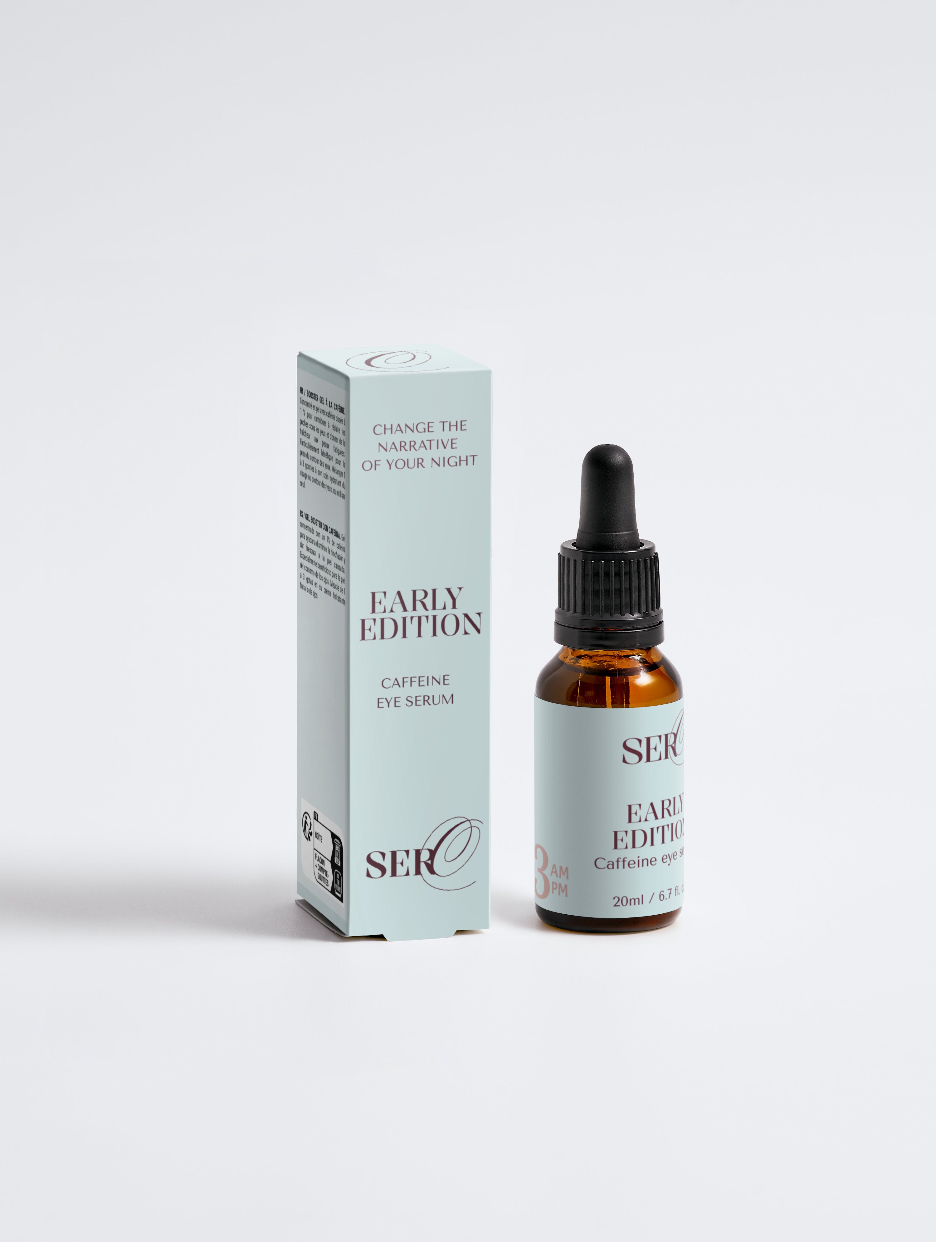 Early Edition 1% Caffeine Gel Booster bottle by Face by SERO — menopause eye care