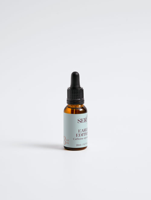 Early Edition caffeine booster gel texture — lightweight formula for tired eyes