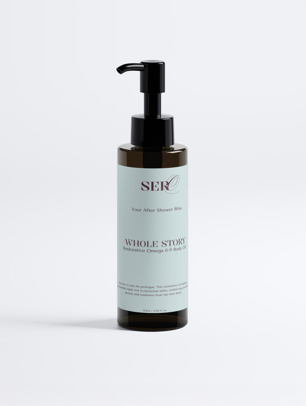 Whole Story Omega 6-9 body oil bottle — menopause skincare by Face by SERO