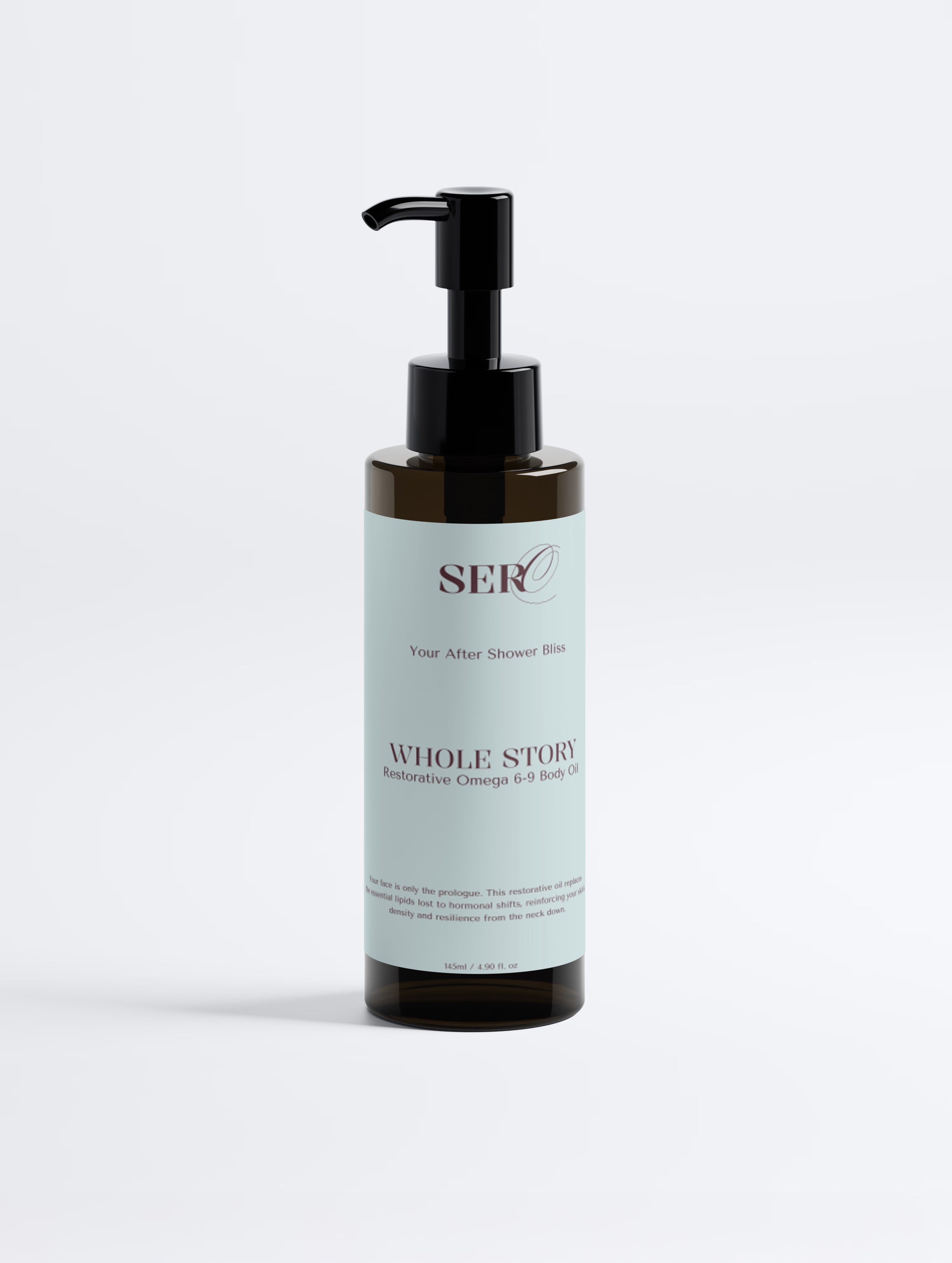 Whole Story Omega 6-9 body oil bottle — menopause skincare by Face by SERO