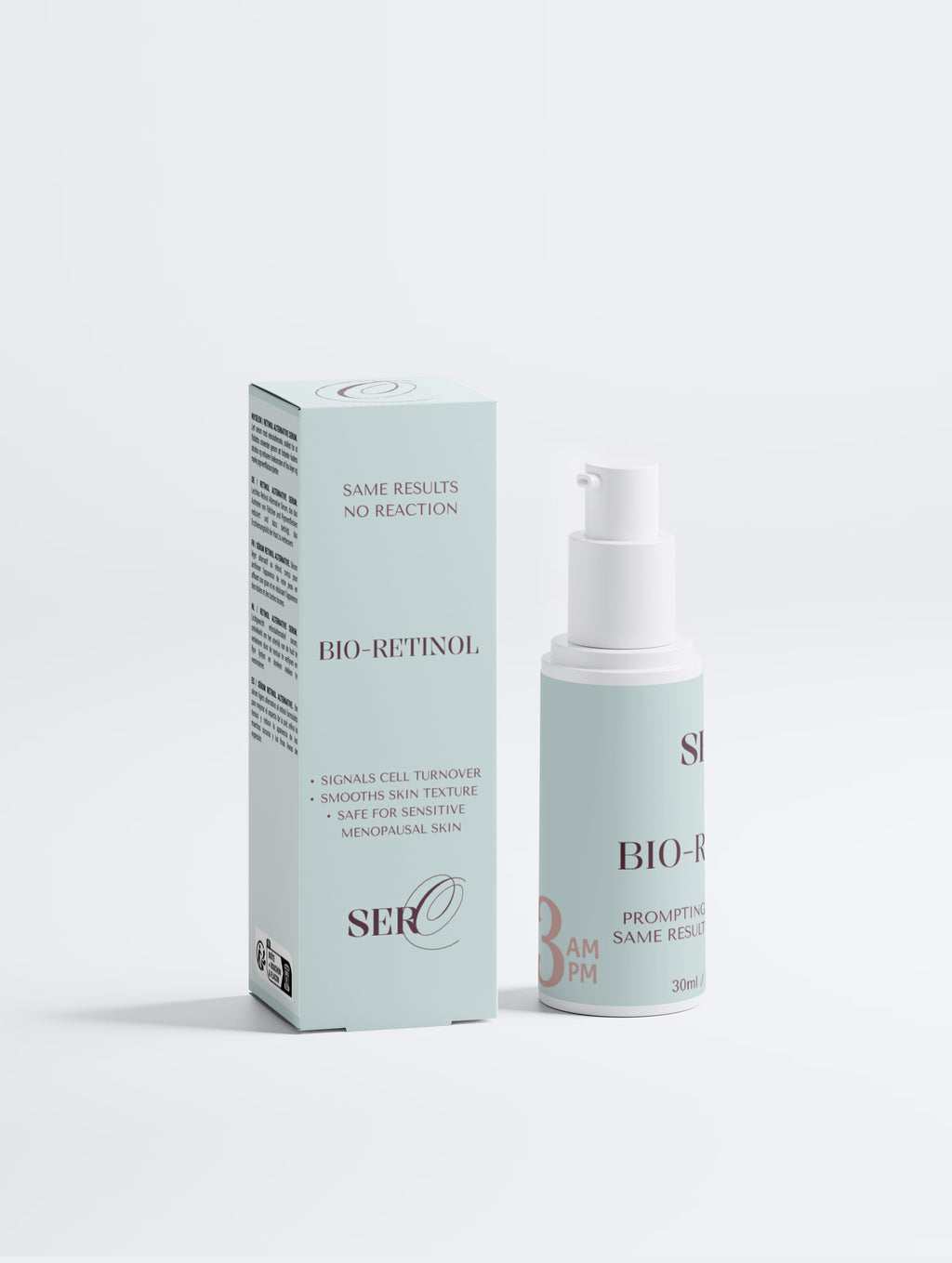 Bio-Retinol serum applied to face — fades dark spots and boosts collagen during menopause
