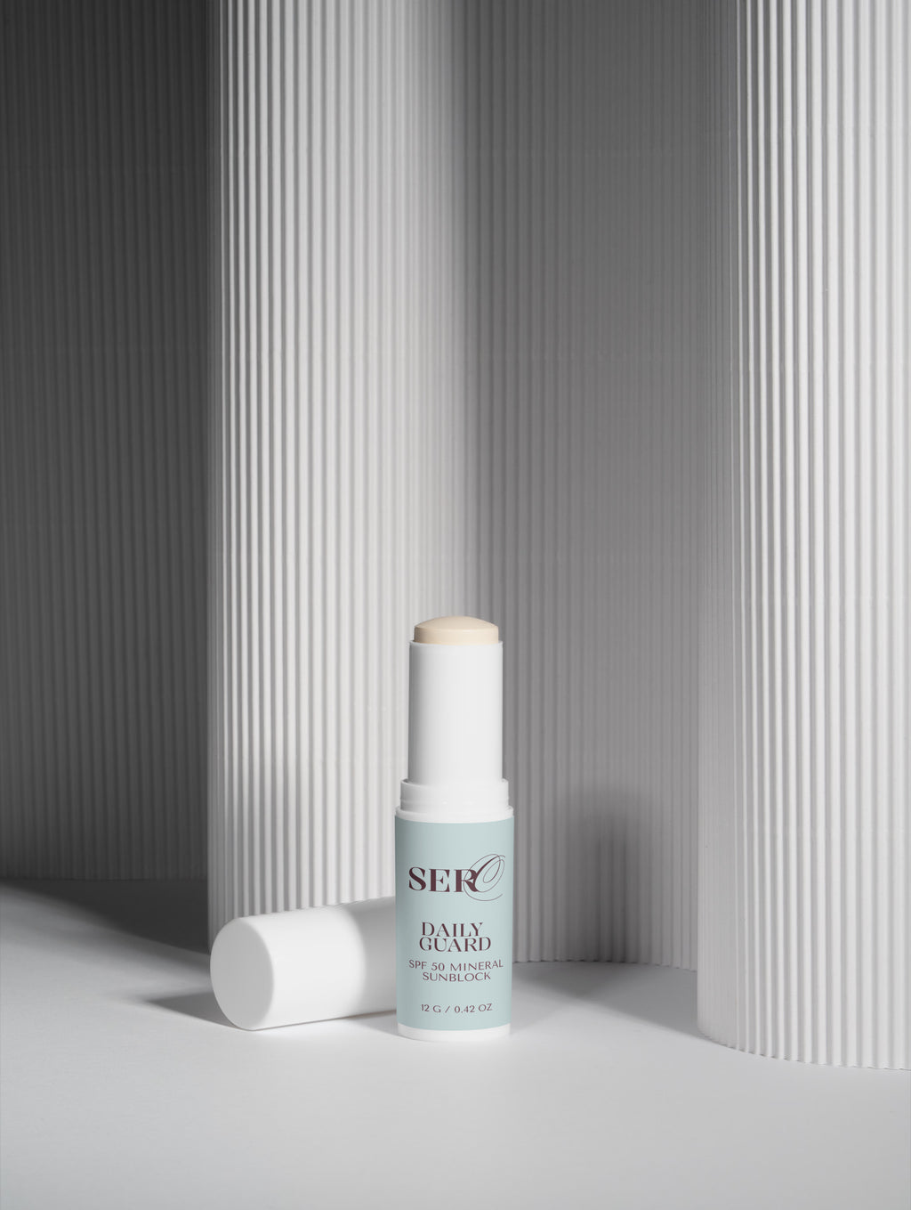 Daily Guard mineral sunblock packaging — organic SPF 50 for perimenopause and menopause skin