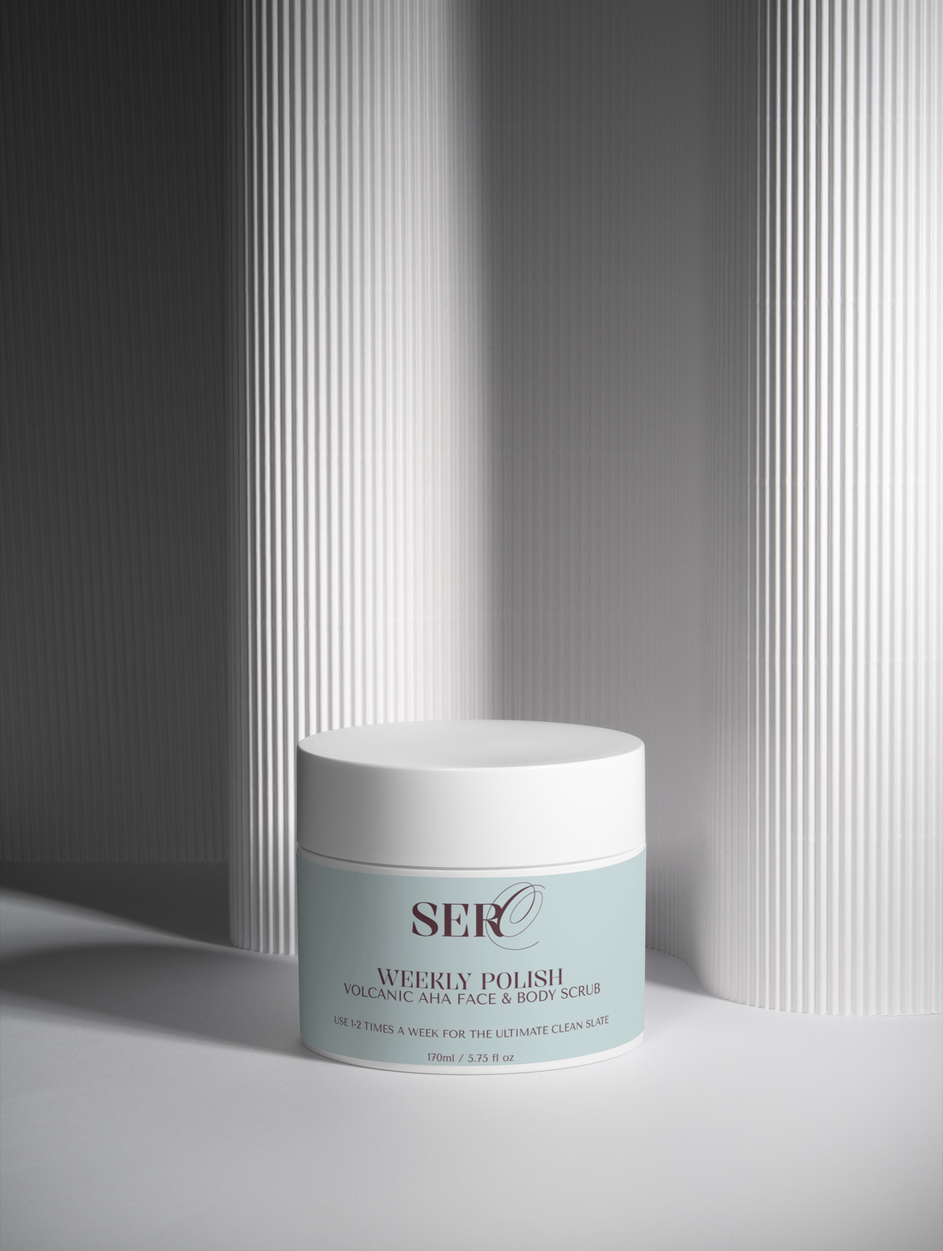 Weekly Polish scrub applied to skin for gentle exfoliation during menopause